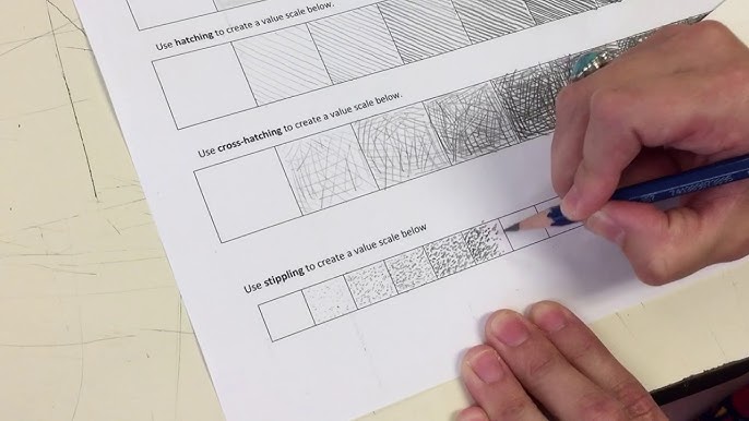 Crosshatching a Value Scale - HelloArtsy