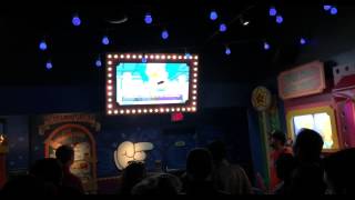 Waiting To Go Into The Simpsons Ride