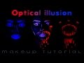 Optical Illusion Makeup Tutorial - Disappearing red &amp; blue face paint