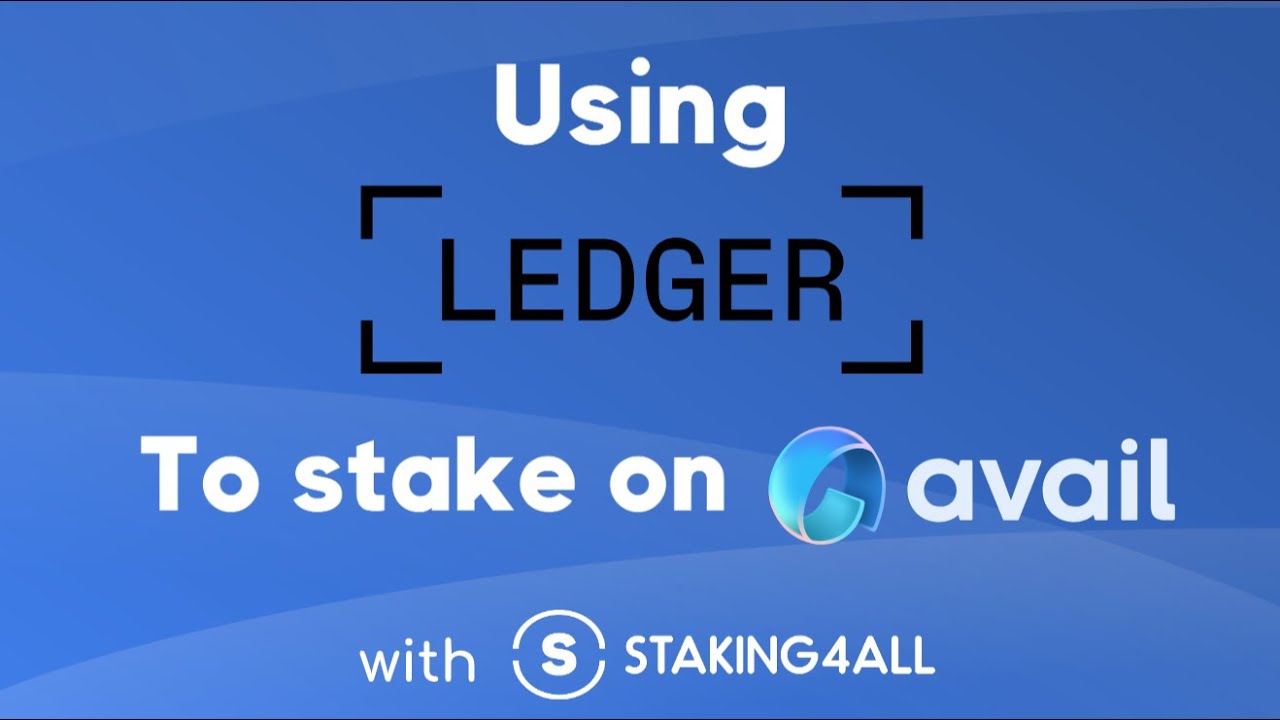 Staking on Avail using a Ledger Hardware Wallet