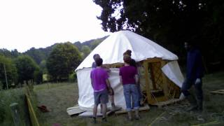 Yurt Assembly Time Lapse