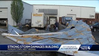 Roofs ripped off buildings as storm hits Morgantown West Virginia