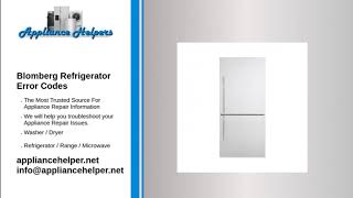 Blomberg Refrigerator Error Codes