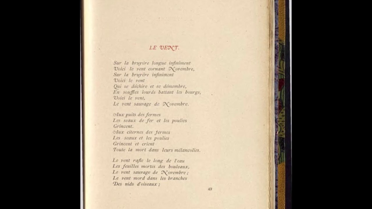 Je Suis Le Vent émile Verhaeren