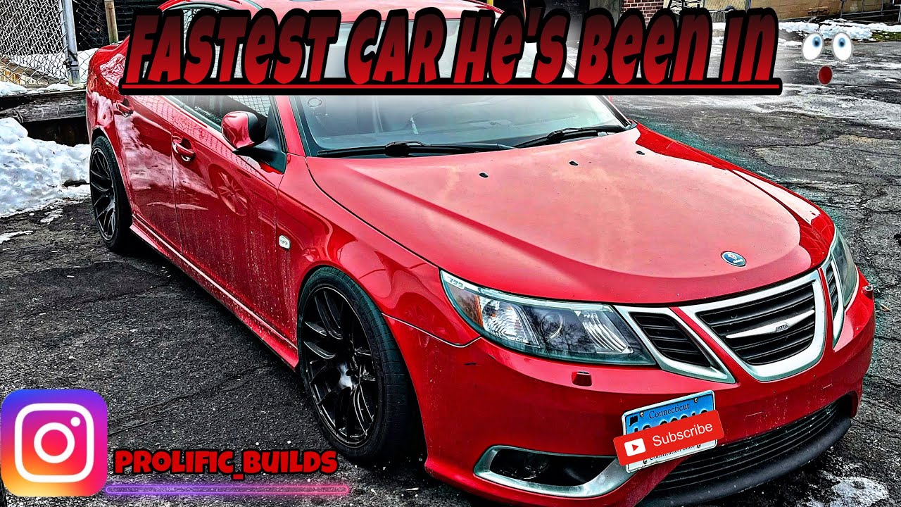 Gave Him A Ride In My 500+awhp Saab 9-3 Aero XWD / He Was Not Ready For It