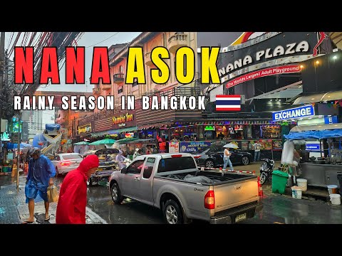 Bangkok, Thailand | NANA | Rain Walking Tour 4K