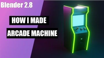 Low Poly Arcade Machine in Blender 2.8 Easy Beginner Modeling Tutorial- 3D Modeling and Rendering