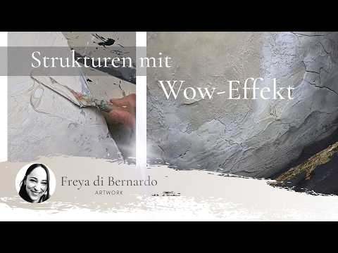Gewollte Risse im Kunstwerk? So geht´s! Abstrakte Acrylmalerei mit Blattgold & Krakelierlack-Effekt