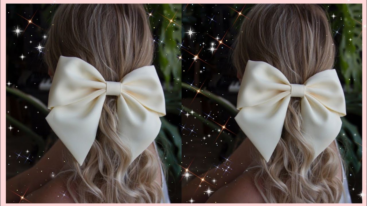 🤍 Beautiful Hair Clip / How to Make Satin Fabric Hair Clip. Easy Bow
