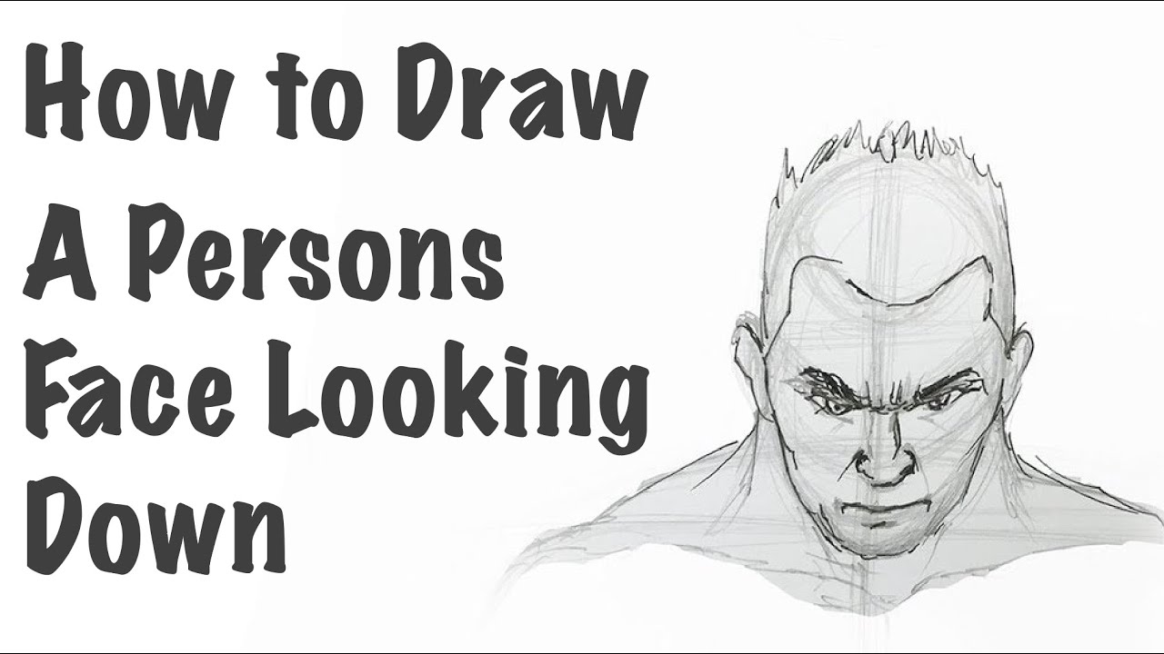 Person Looking Down Drawing