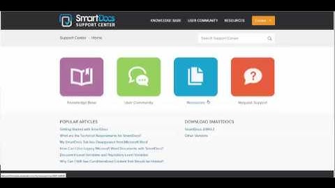 SmartDocs Support Center Tour