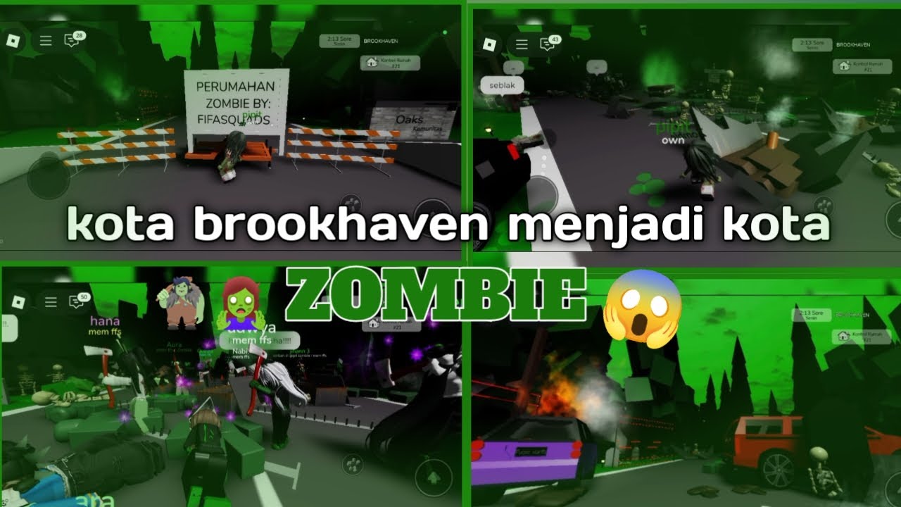 kota brookhaven di serang para zombie 🧟‍♀️😱||Roblox Indonesia 🇮🇩