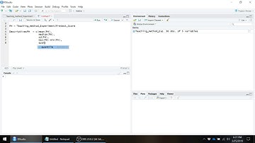 Calculating Descriptive Statistics in R