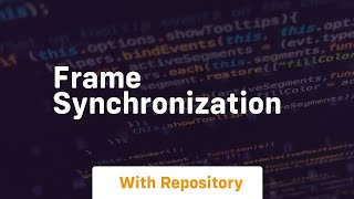 Frame synchronization