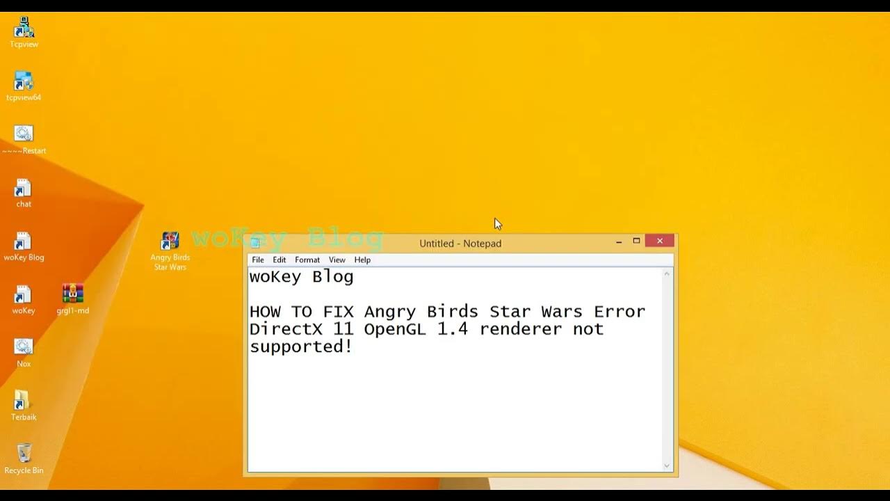 Cara mengatasi perbaiki how to fix repair angry birds star wars error