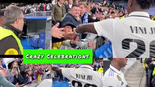 Crazy Celebrations Real Madrid Vinicius Junior unbelievable celebration with the fans🔥
