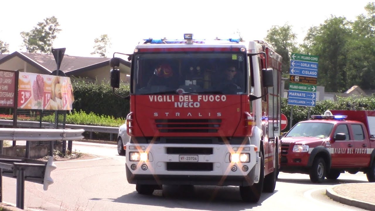 [GRAVE INFORTUNIO]ARRIVO CARRO FIAMMA RANGER + APS VVF BUSTO IN SIRENA +CRI BUSTO IN SIRENA+ELI COMO