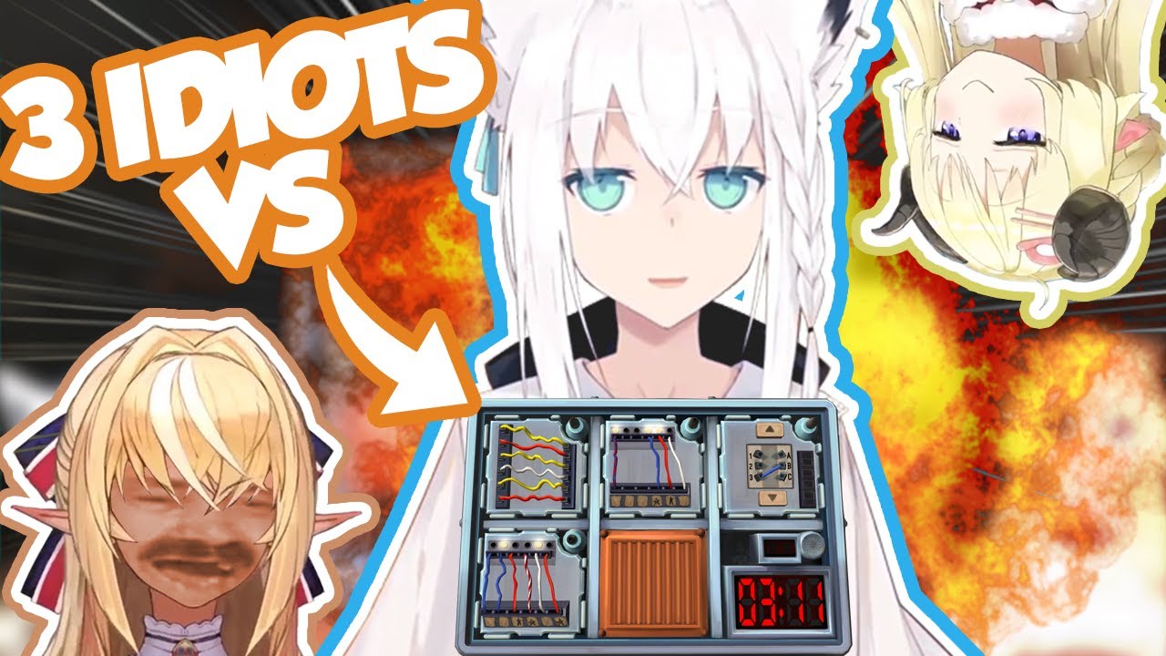 【Hololive】Your Friend a Sheep and an Elf defuses a bomb (they didn't)【Bakatare Trio】【English Sub】