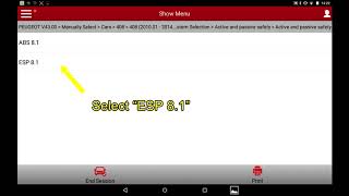 [LAUNCH X-431PRO/PRO3] Method for calibrating the steering wheel angle sensor, 2011 PEUGEOT 408