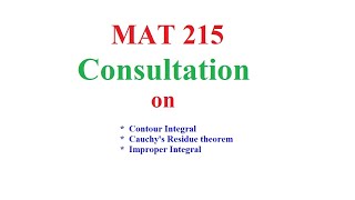 MAT215 | See description for correction | Complex or Contour Integral || Part 2 || on 1 Sep, 2020 ||