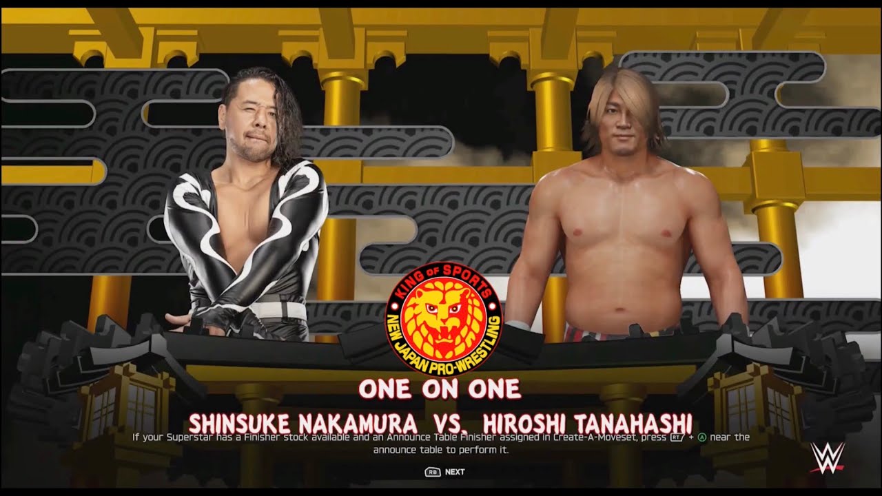 WWE 2K25 SHINSUKE NAKAMURA VS HIROSHI TANAHASHI