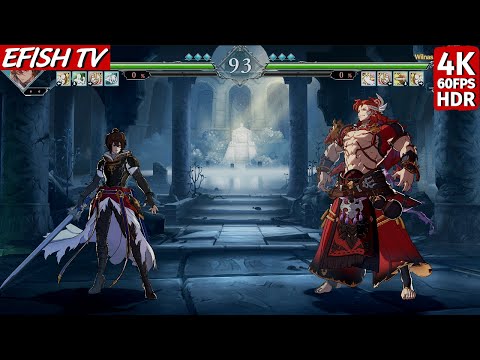Sandalphon vs Wilnas (Hardest AI) - Granblue Fantasy Versus: Rising