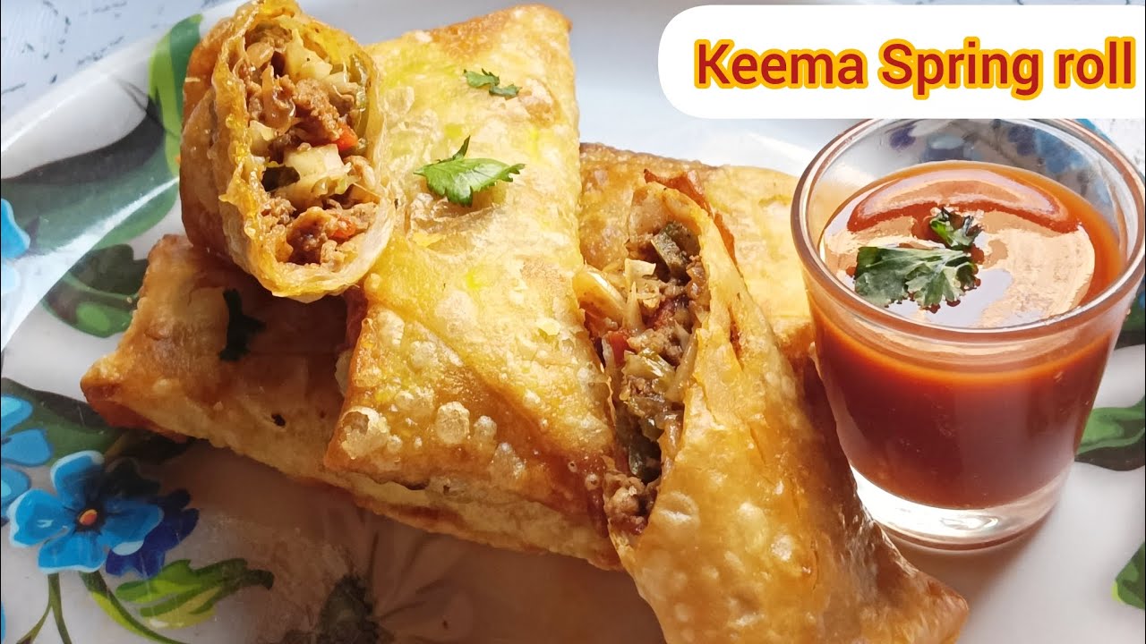 Chatpati Keema Spring roll/Ramadan Special keema Spring roll/How to make keema rolls.