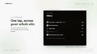 Update Your Restaurant Menu Online | TableSpark