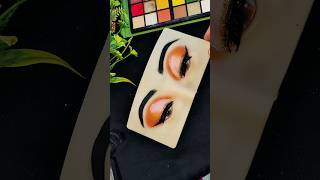 #shorts YELLOW HALF CUT CREASE EYEMAKEUP || Glitter eye makeup for party || Makeup Artist Queen