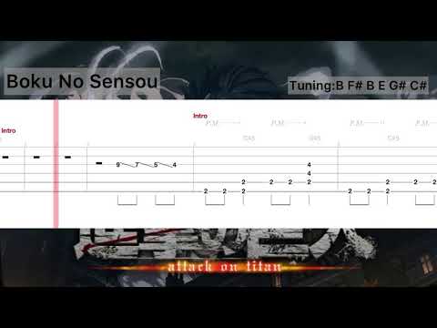 【TAB】Attack on Titan The Final Season - Boku no Sensou | (guitar tab)