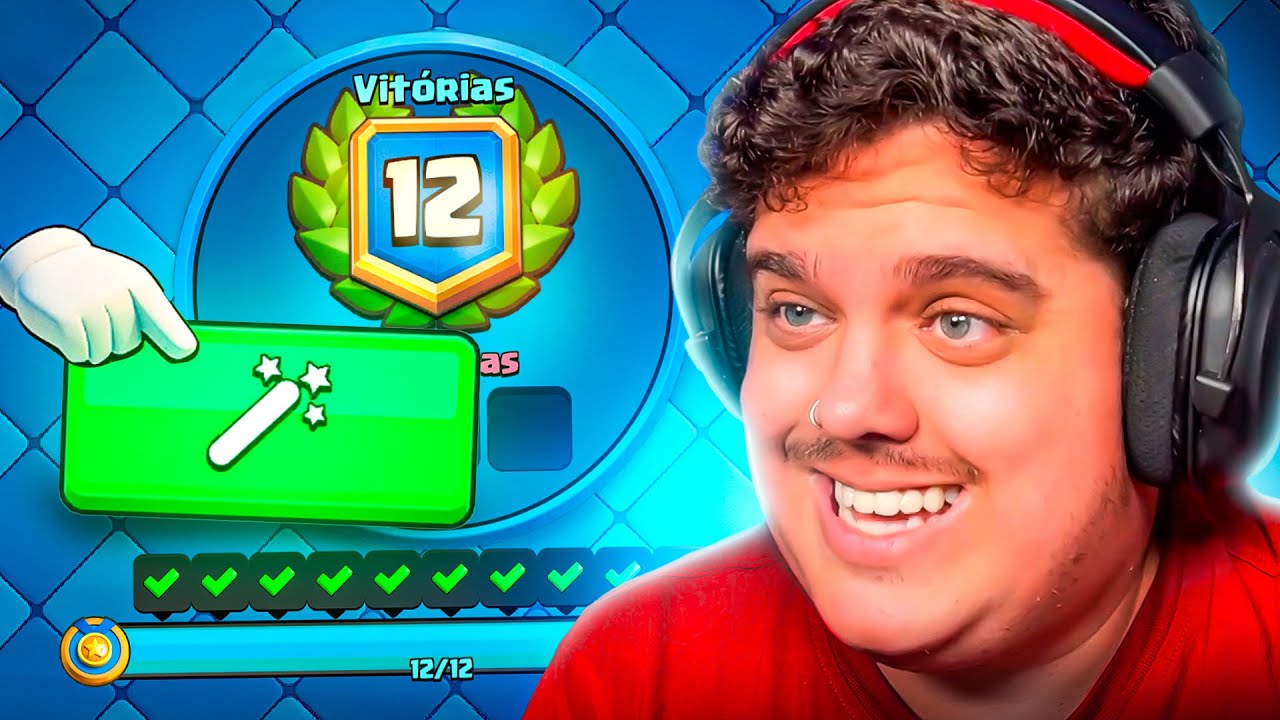 Fechei o desafio so usando a VARINHA MAGICA do clash royale!