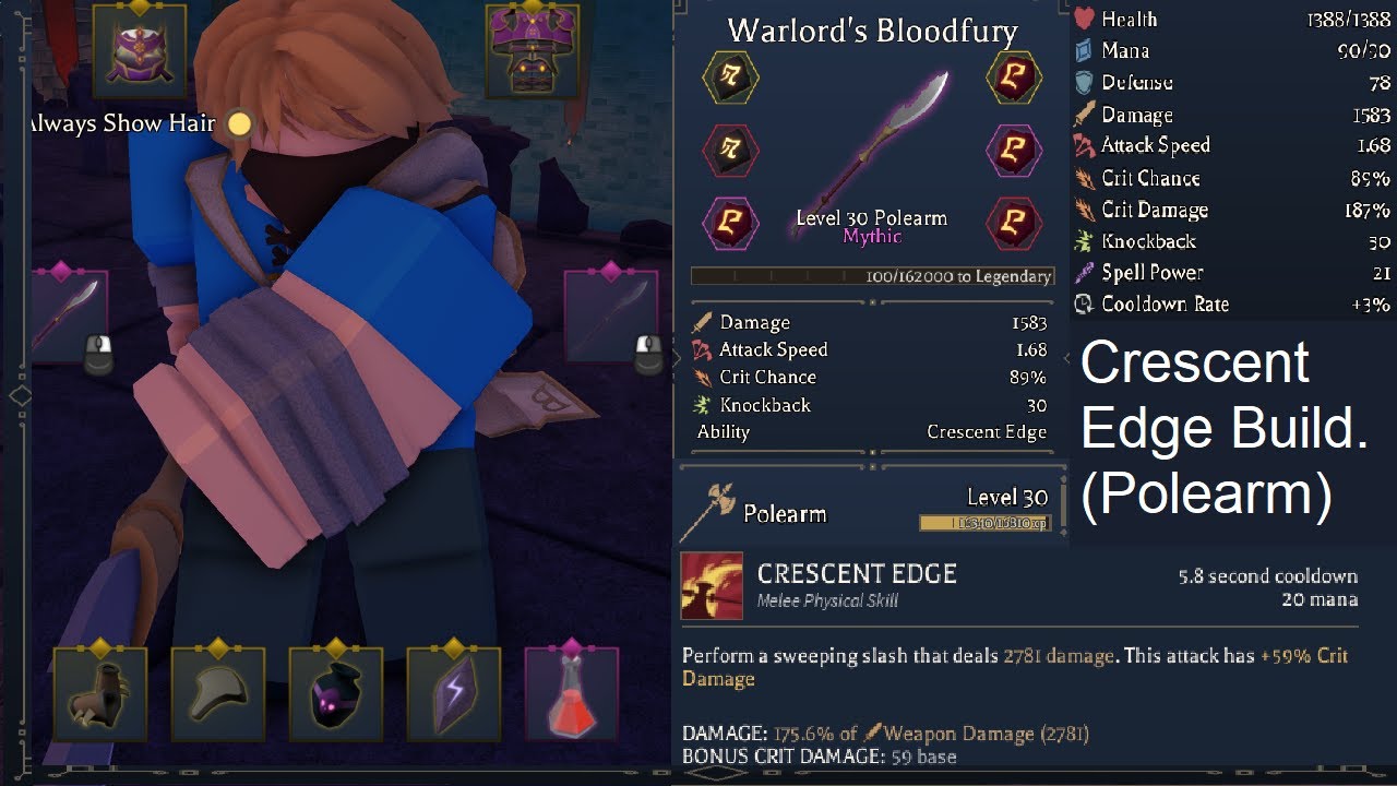 Venture Tale - Crescent Edge Build. | Bandit Castle Raid HC (Level 30)