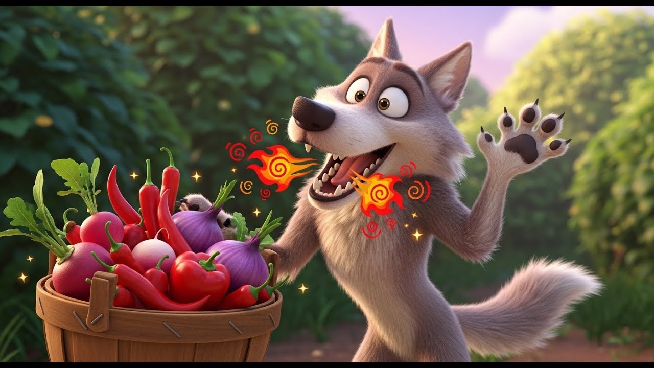Learn 20 Spicy Vegetables Names with Wolf | Educational and Kids Songs