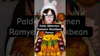 Paldo Bibimmen Ramyeon Hot Blackbean Noodles & Ramen Mukbang