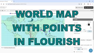 Plot latitude and longitude points on a world map using Flourish