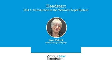 Unit 1: Introduction to the Victorian Legal System