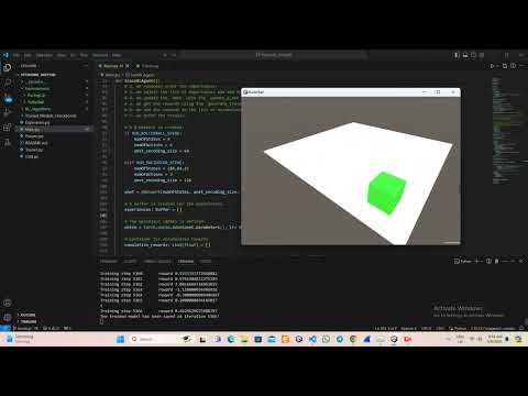 Performance of the Roller Ball agent after training using a simple Q-Learning algorithm in Unity