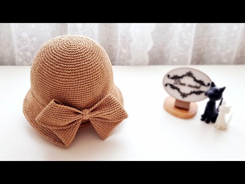 DIY 코바늘 리본 모자 -여름철 또는 사계절 단아하게 멋내기 (Crochet <strong>Ribbon</strong> Hat)