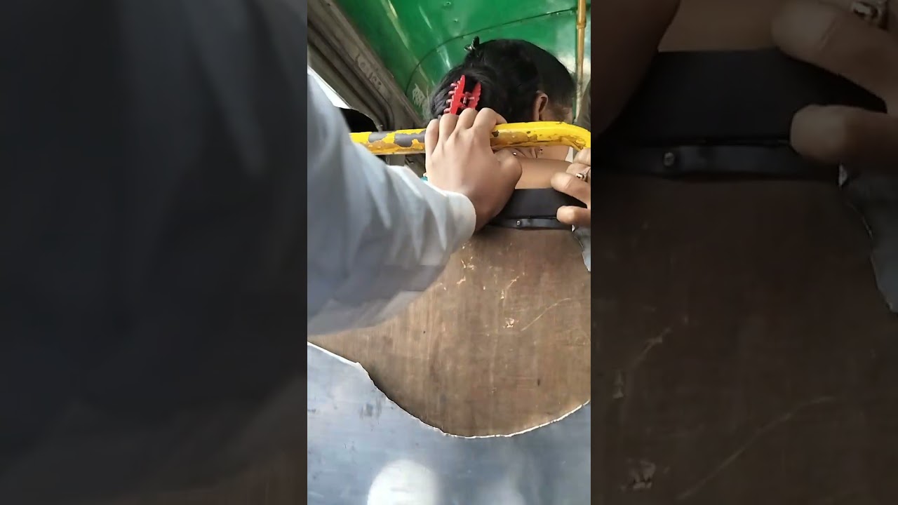 Touched her messy bun without any risk and lastly plucked one hair from it , so large it was