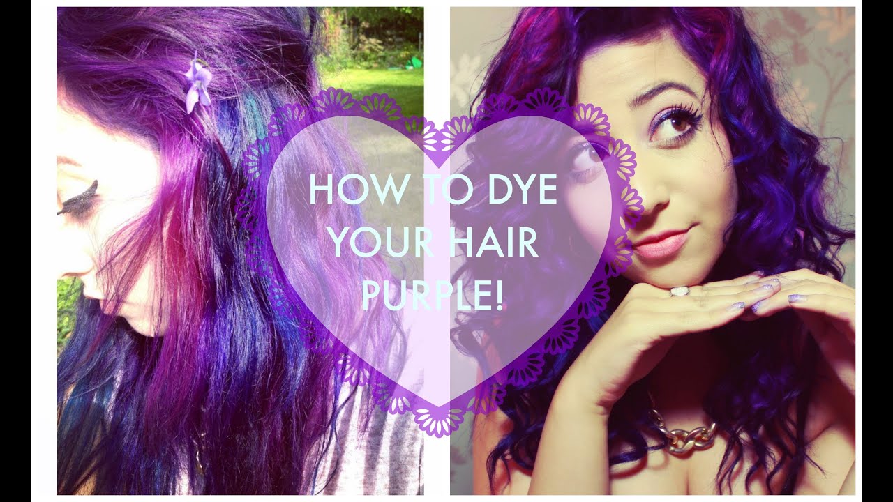 How I Dyed My Hair Bright Purple YouTube