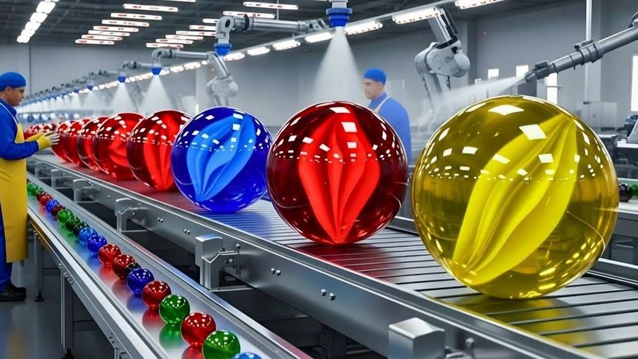 Inside a Modern Glass Marble Factory | How Glass Marbles Are Made from Recycled Glass