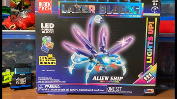 Lego at Lunchtime! Lazer Blocks Alien Ship! Block Tech from Five Below!