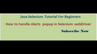 How to handle ALERT AND CONFIRMATION POPUP in Selenium WebDriver