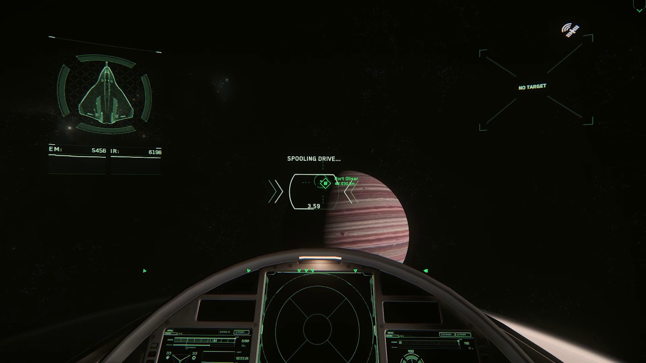 Star Citizen Quantum travel from Daymar to Port Olisar YouTube