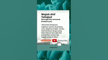 #Wajah Ahli Tahajud Bercahaya,ini penyebabnya#shorts