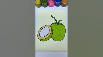 Coconut🥥 Relaxing ASMR Sand Art Painting | Satisfying Video #shorts