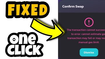 How To Fix Pancakeswap The Transaction Cannot Succeed Due To Error Cannot Estimate Gas Fees Provider