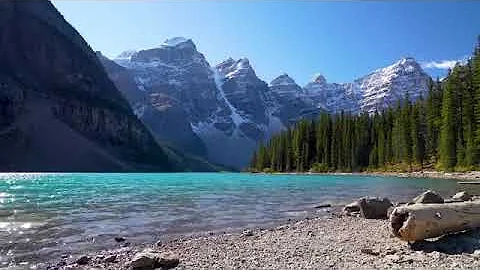 4K Moraine Lake Relaxation | Soothing Water Ambience | Peaceful Nature Sounds for Sleep & Study