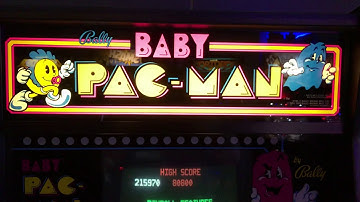 Baby Pac-Man Pinball Machine Backglass, Translite and Playfield Quick Look - Bally Pinball