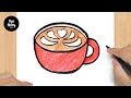 #633 How to Draw a Cappuccino - Easy Drawing Tutorial